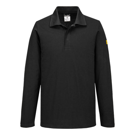 Portwest Anti-Static ESD Polo Shirt L/S Black