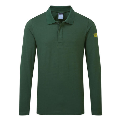 Portwest Anti-Static ESD Polo Shirt L/S Forest Green