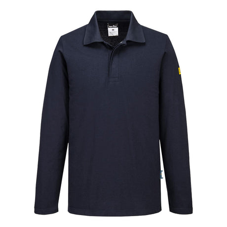 Portwest Anti-Static ESD Polo Shirt L/S Navy