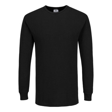 Portwest Thermal T-Shirt Long Sleeve Black
