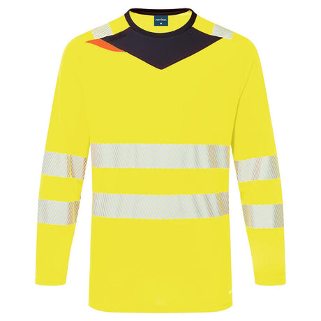 Portwest DX4 Hi-Vis T-Shirt L/S Yellow/Black