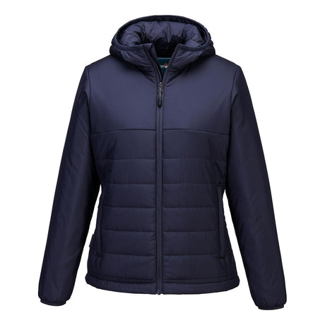 Portwest Professional Women's Hooded Insulated Baffle Jacket Navy