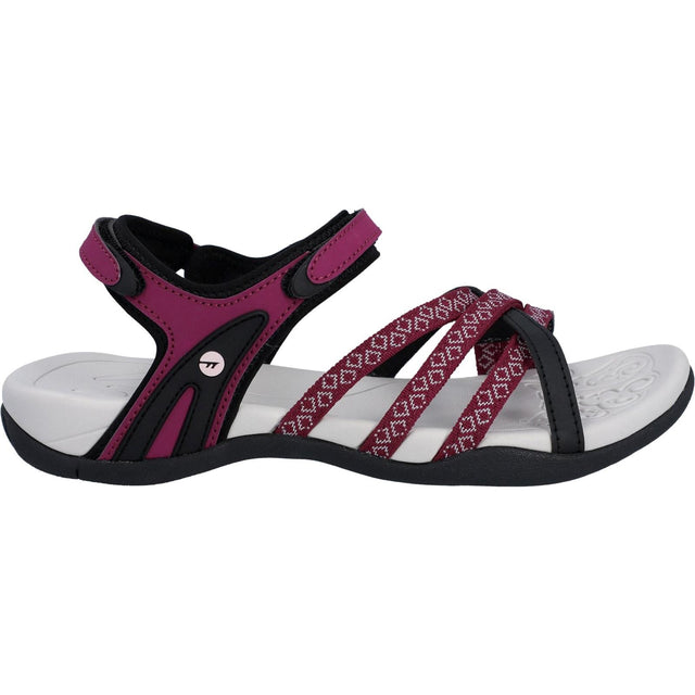 Hi-Tec Womens Savanna II Sandal Cherry Lacquer/Black