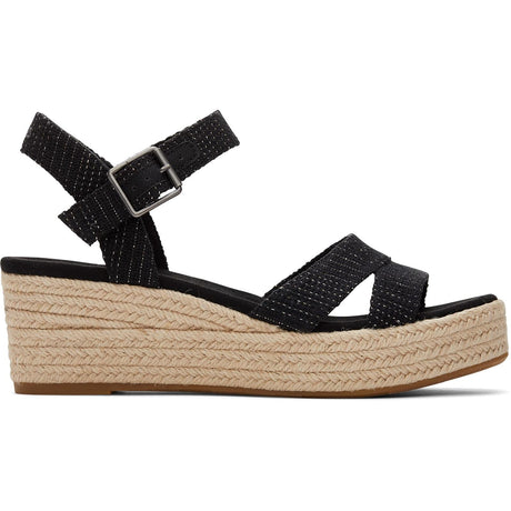 TOMS Womens Audrey Espadrille Black
