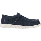 HEYDUDE Mens Wally Stretch Mesh Shoes Navy