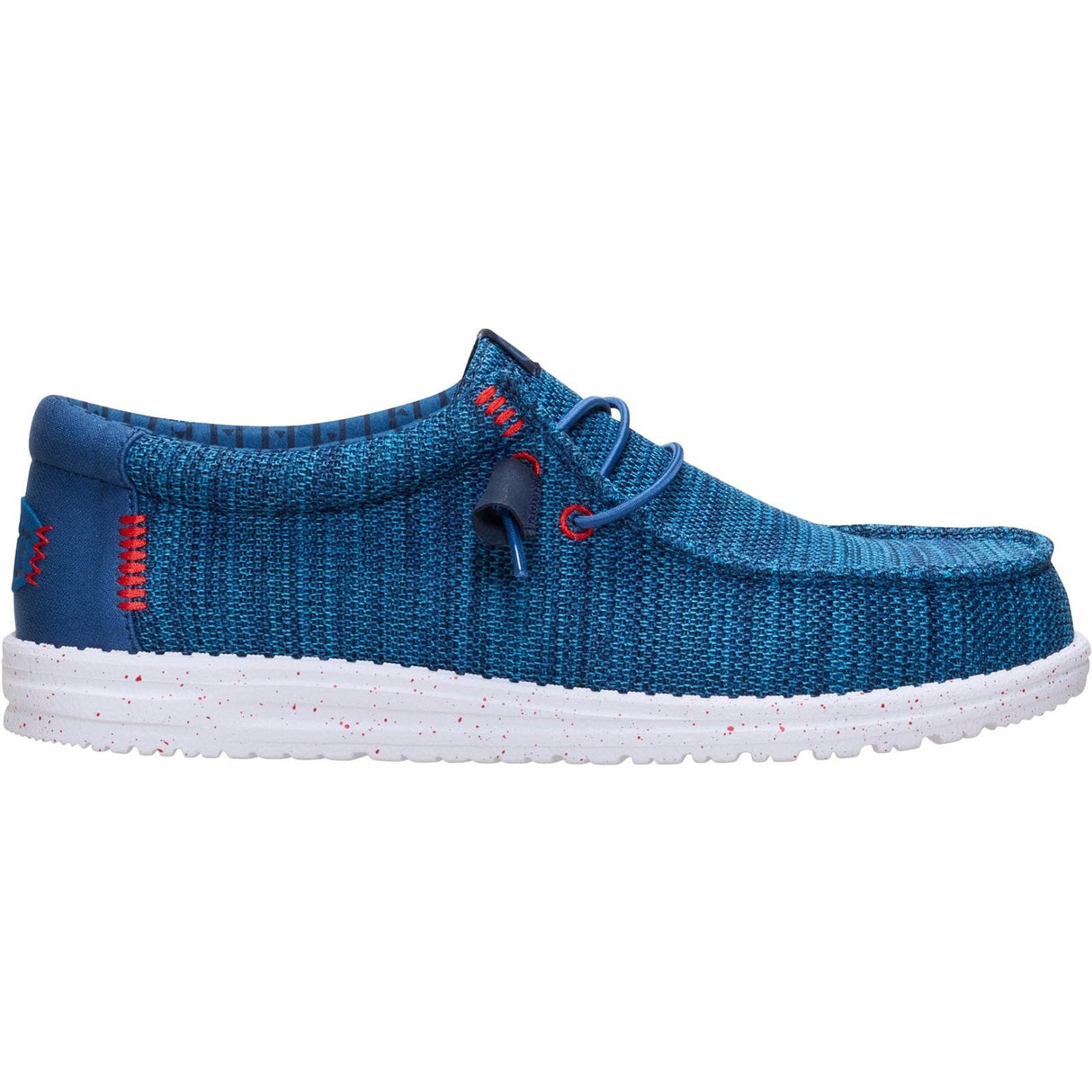 HEYDUDE Mens Wally Stretch Mesh Shoes Ensign Blue/Multi