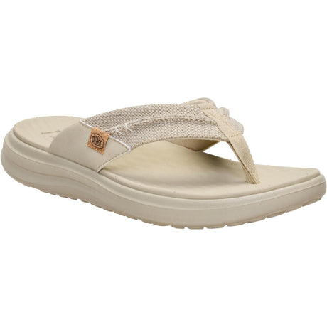 HEYDUDE Mens Finn Flip Braided Tan