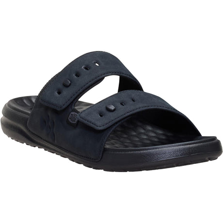 HEYDUDE Mens Wave 2 Strap Slide Black/Black