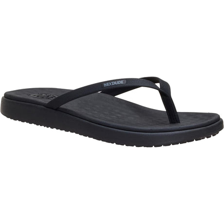 HEYDUDE Womens Maui Breeze Flip Black/Black