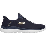 Skechers Mens Arch Fit Summits Kynor Trainers Navy/Yellow