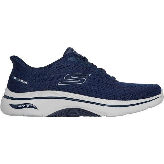 Skechers Mens GO WALK Arch Fit 2.0 Percy Trainer Navy/Grey