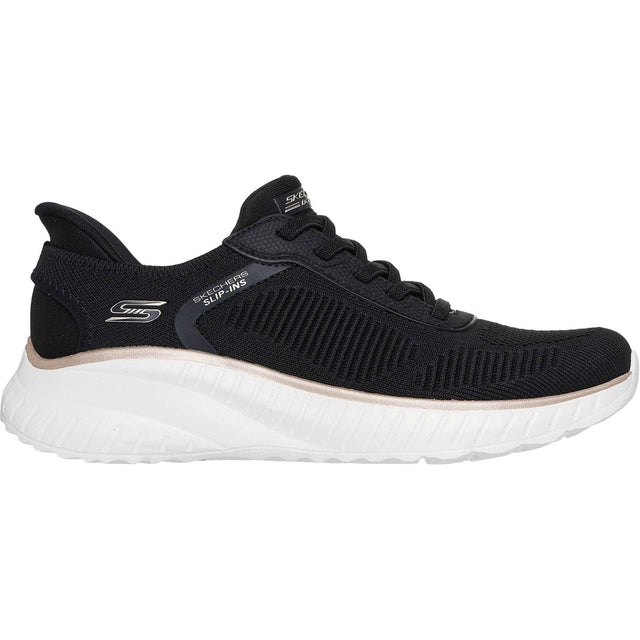 Skechers Womens BOBS Sport Squad Chaos Shoe Black/Gold