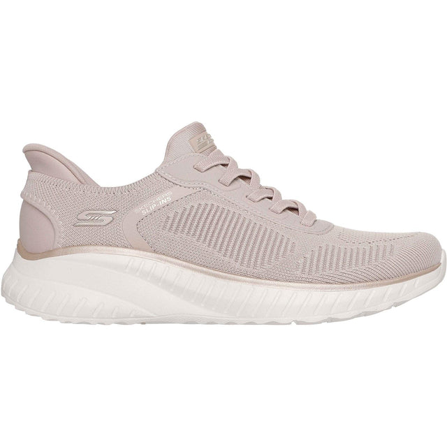 Skechers Womens BOBS Sport Squad Chaos Shoe Natural/Gold