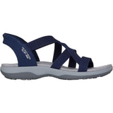 Skechers Womens Reggae Slim Stretch Flex Sandal Navy