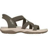 Skechers Womens Reggae Slim Stretch Flex Sandal Olive