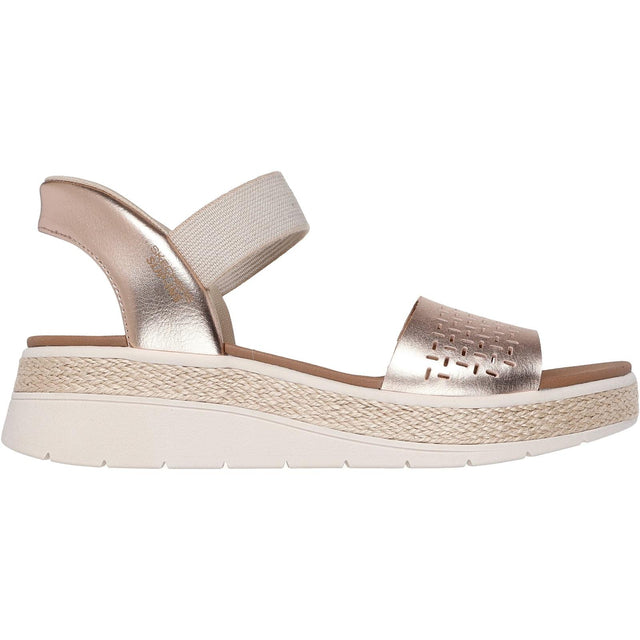 Skechers Womens BOBS Sun Ray Sandal Rose Gold