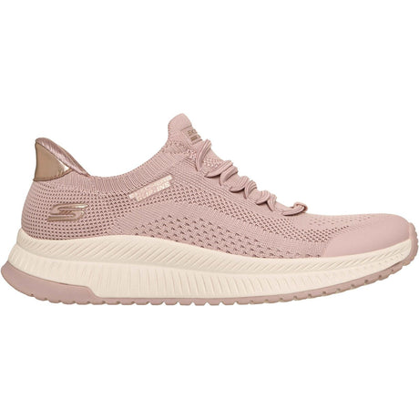 Skechers Womens BOBS Sport Squad 4 Dire Step Trainer Blush