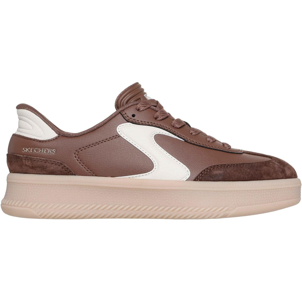Skechers Womens Hotshot HI - Lifted Luxe Trainer Brown