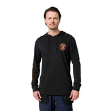 Hard Yakka Mens Hooded Long Sleeve Tee Black