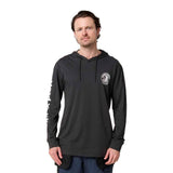 Hard Yakka Mens Hooded Long Sleeve Tee Charcoal