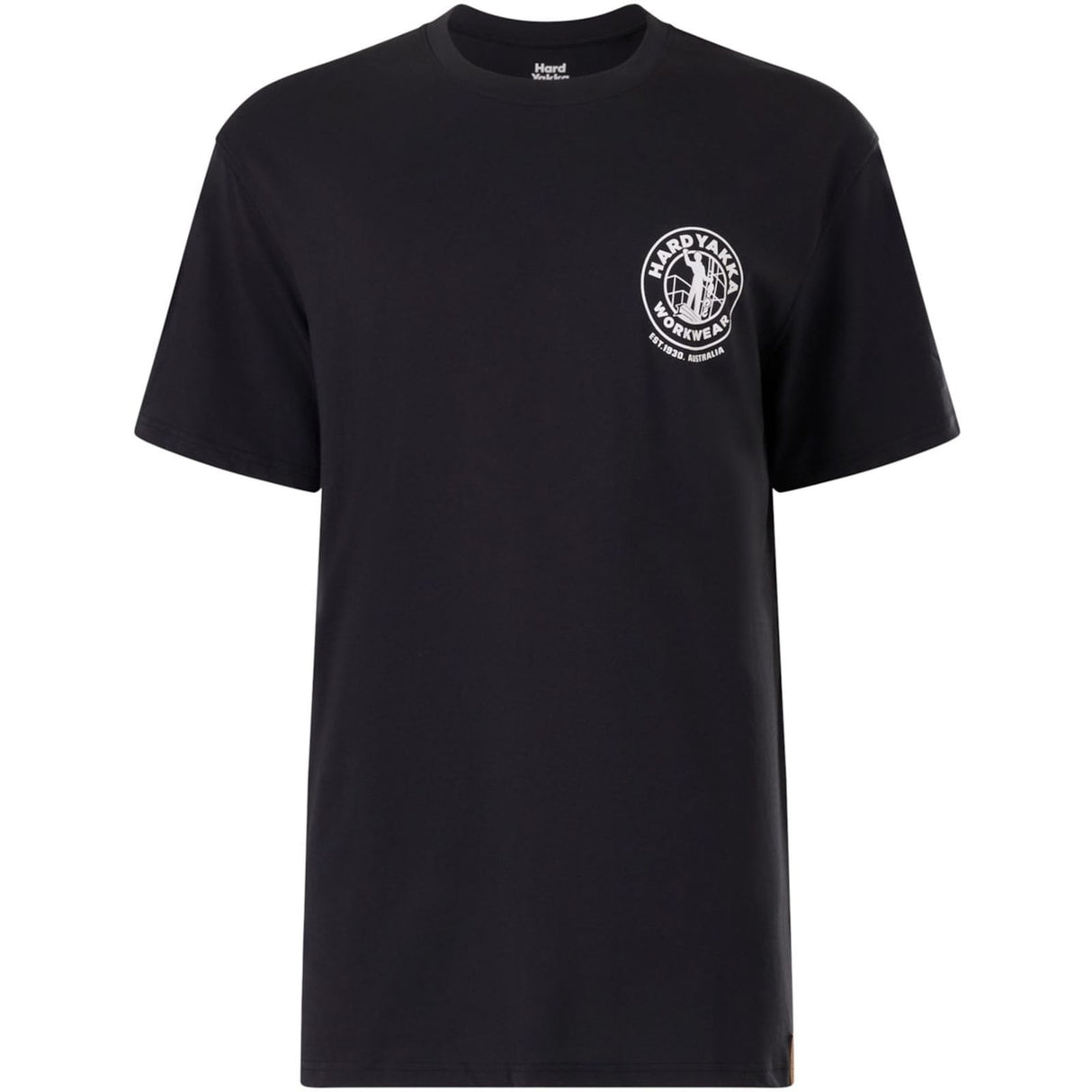 Hard Yakka Mens Heritage Icon Short Sleeve Tee Black