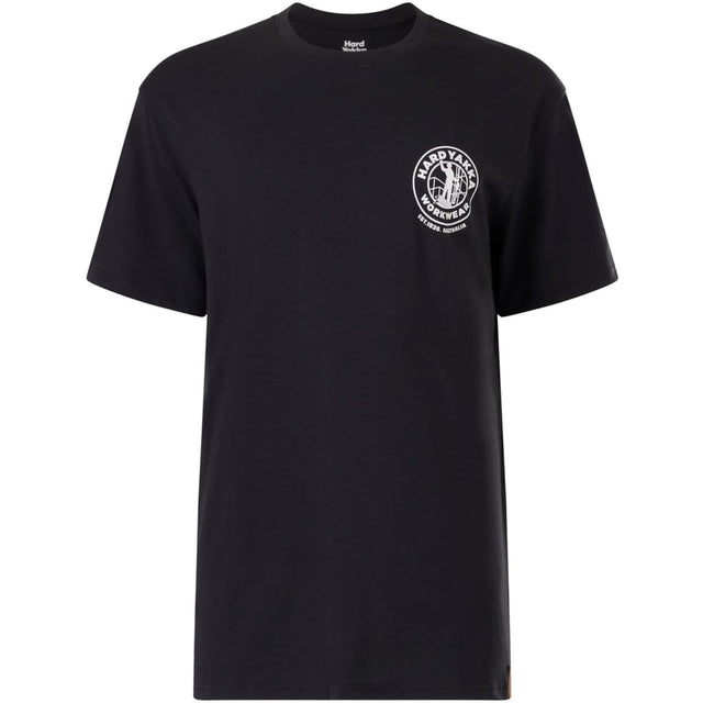 Hard Yakka Mens Heritage Icon Short Sleeve Tee Black