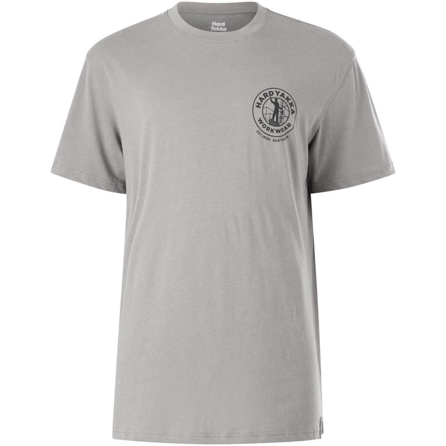 Hard Yakka Mens Heritage Icon Short Sleeve Tee Grey