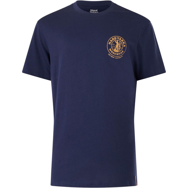 Hard Yakka Mens Heritage Icon Short Sleeve Tee Navy