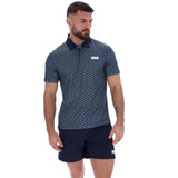 Ted Baker Sport Mens JAYDEN Printed Tennis Polo Shirt Navy