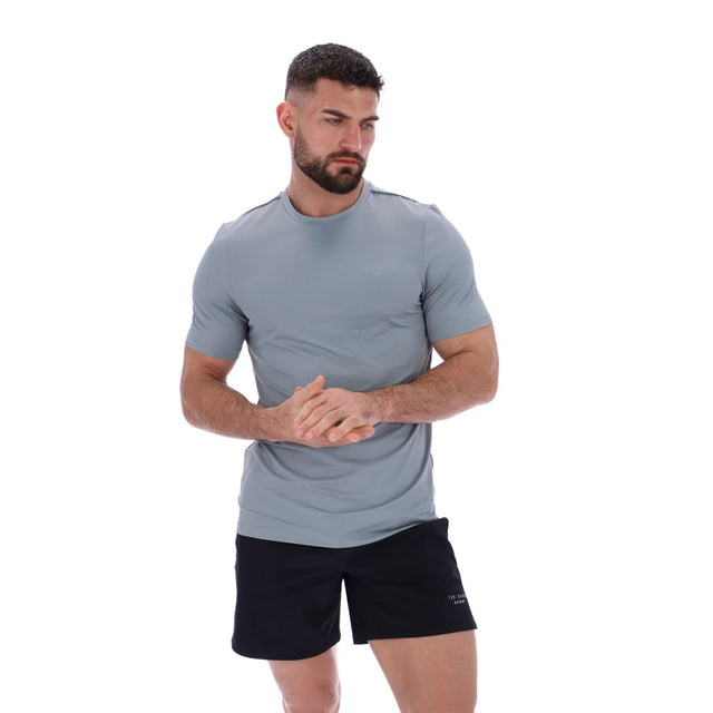Ted Baker Sport Mens SAM Aeroflow Running T-Shirt Grey