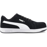 Puma Safety Mens Iconic Low Suede Safety Shoe Black/White