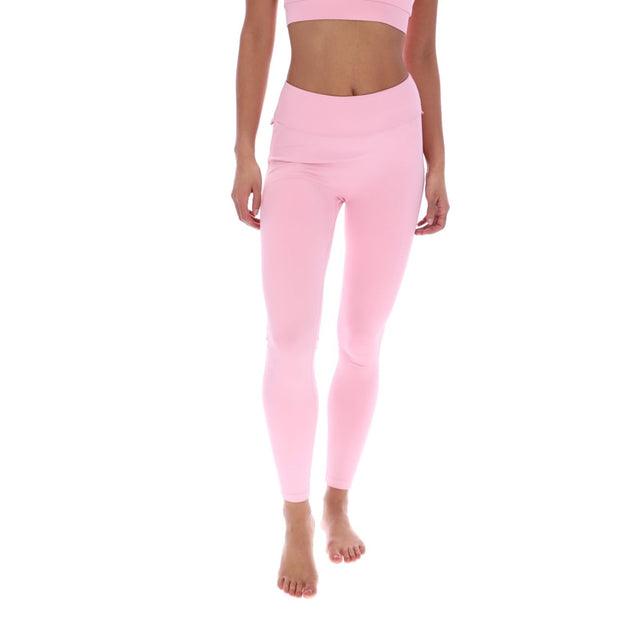 Ted Baker Sport Womens AGNES Comfort Ruffle Yoga Leggings Pale Pink