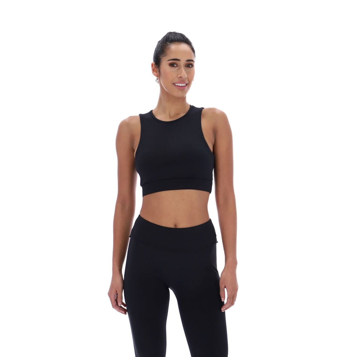 Ted Baker Sport Womens ARIA Ruffle Yoga Bra Black