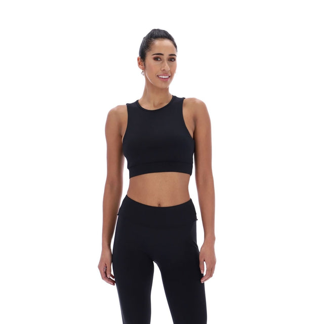Ted Baker Sport Womens ARIA Ruffle Yoga Bra Black