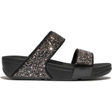 Fitflop Womens Lulu 2 Bar Glitter Sandal Black/Multi