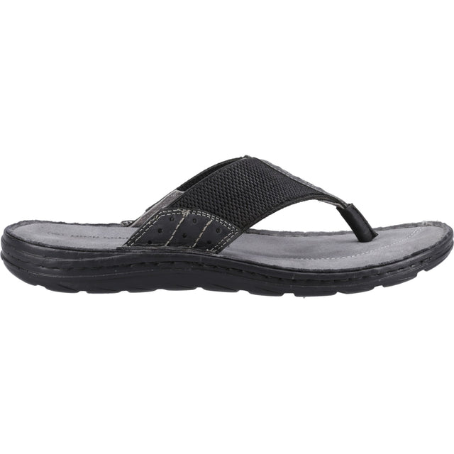 Hush Puppies Mens Alan Toepost Sandal Black