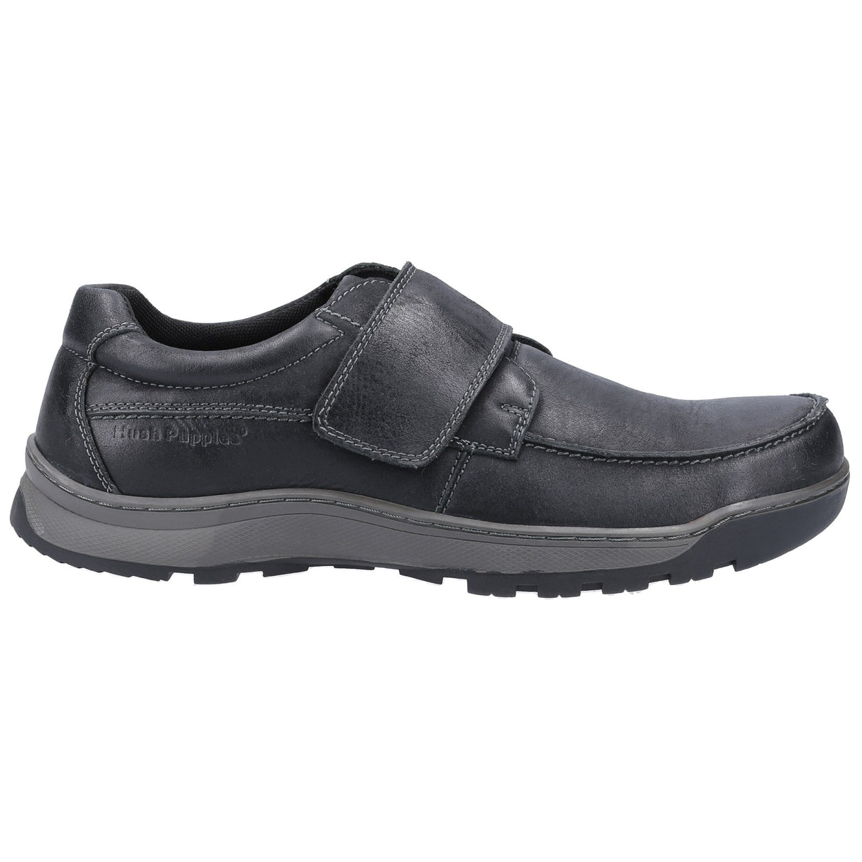 Hush Puppies Mens Casper Touch Fastening Shoes Black
