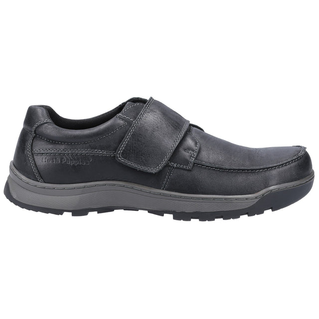 Hush Puppies Mens Casper Touch Fastening Shoes Black