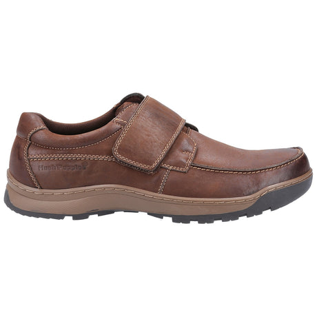 Hush Puppies Mens Casper Touch Fastening Shoes Brown