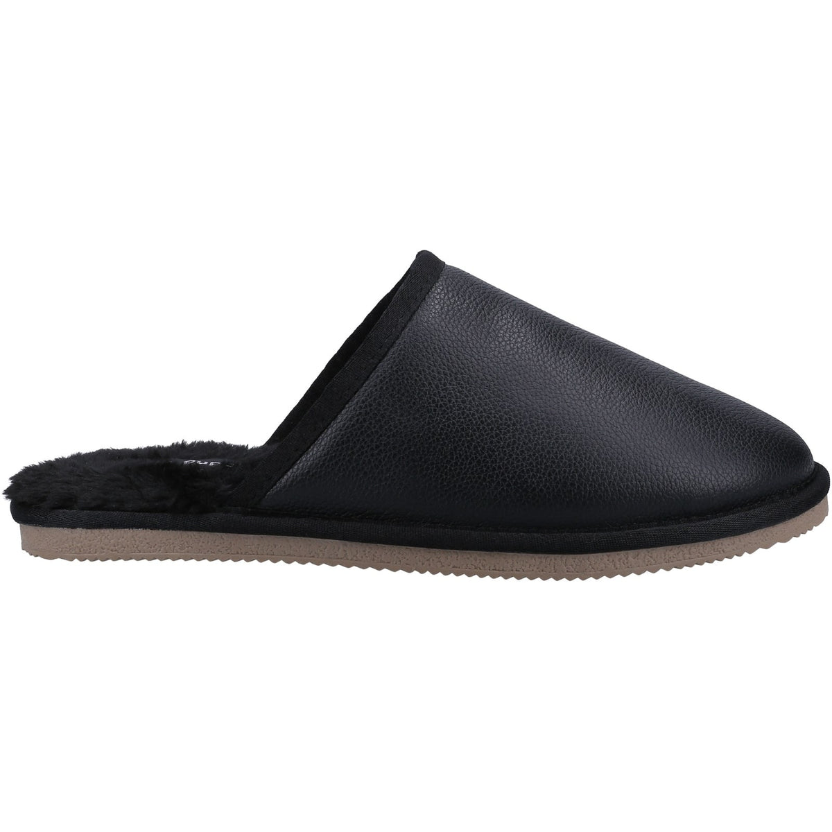 Hush Puppies Mens Coady Leather Slipper Black