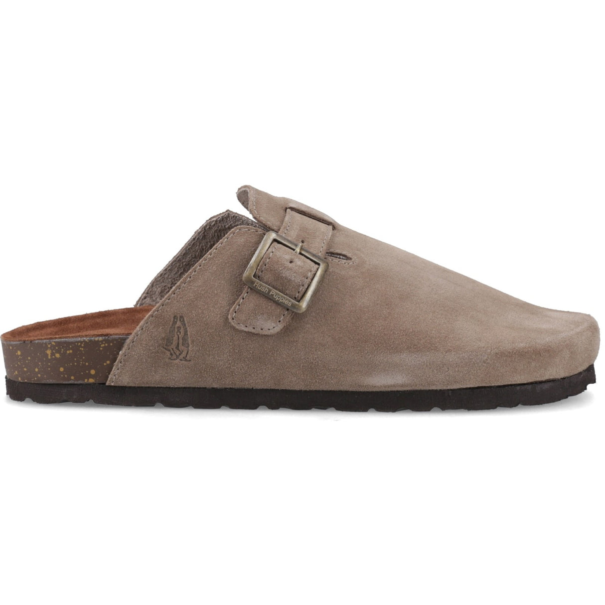 Hush Puppies Mens Noel Suede Closed Sandal Taupe