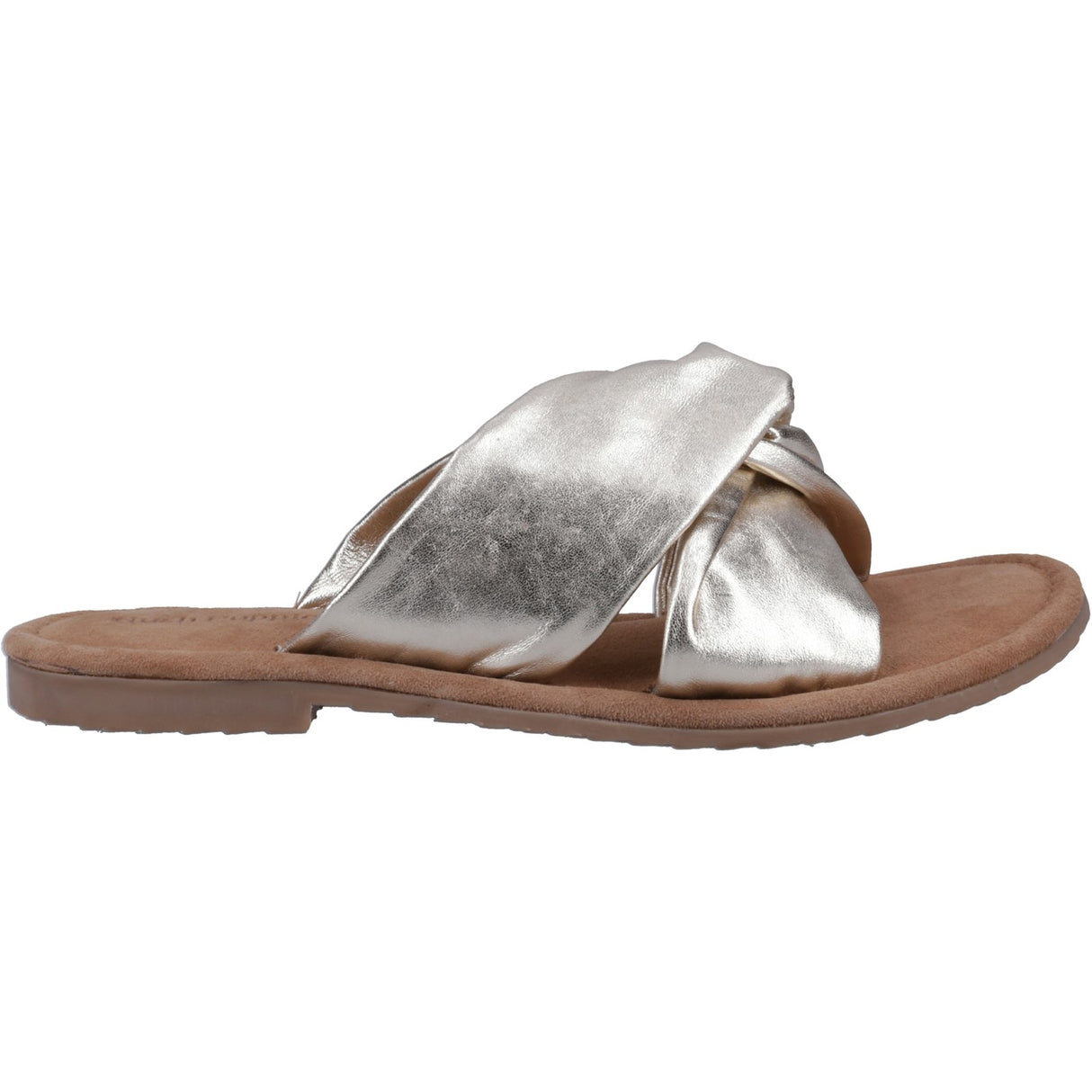 Hush Puppies Womens Amy Wide Fit Sandal Gold