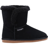 Hush Puppies Womens Ashleigh Slipper Bootie Black