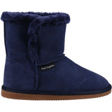 Hush Puppies Womens Ashleigh Slipper Bootie Navy