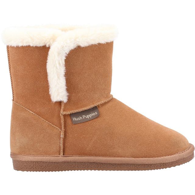 Hush Puppies Womens Ashleigh Slipper Bootie Tan