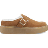 Hush Puppies Womens Blanche Fur Mule Tan