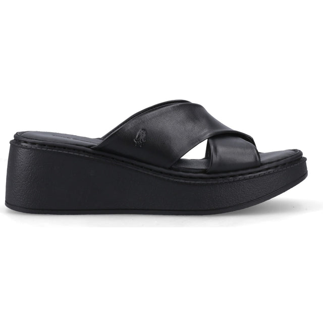 Hush Puppies Womens Bobbi Wedge Sandal Black