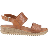Hush Puppies Womens Ebony Wide Fit Sandal Tan