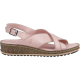 Hush Puppies Womens Elena Cross Over Wedge Sandal Blush
