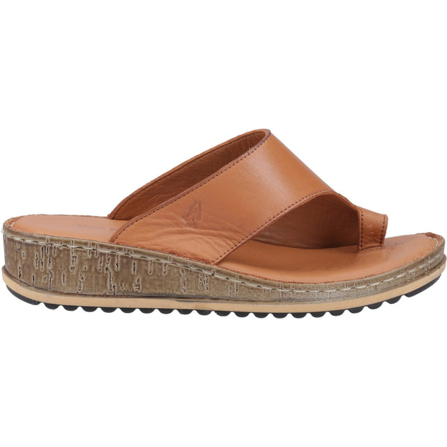 Hush Puppies Womens Elissa Toepost Sandal Tan